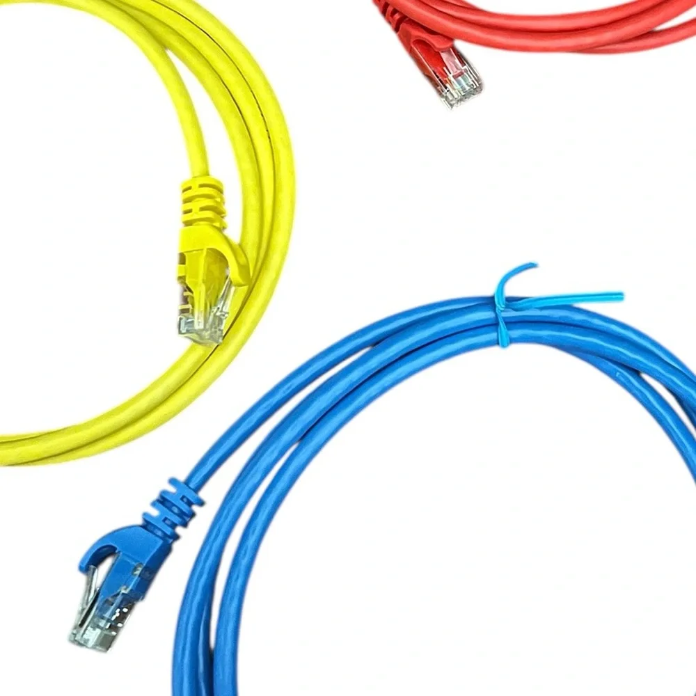 Colorful Ethernet Cat 5 Patch Cables Set of 5 New
